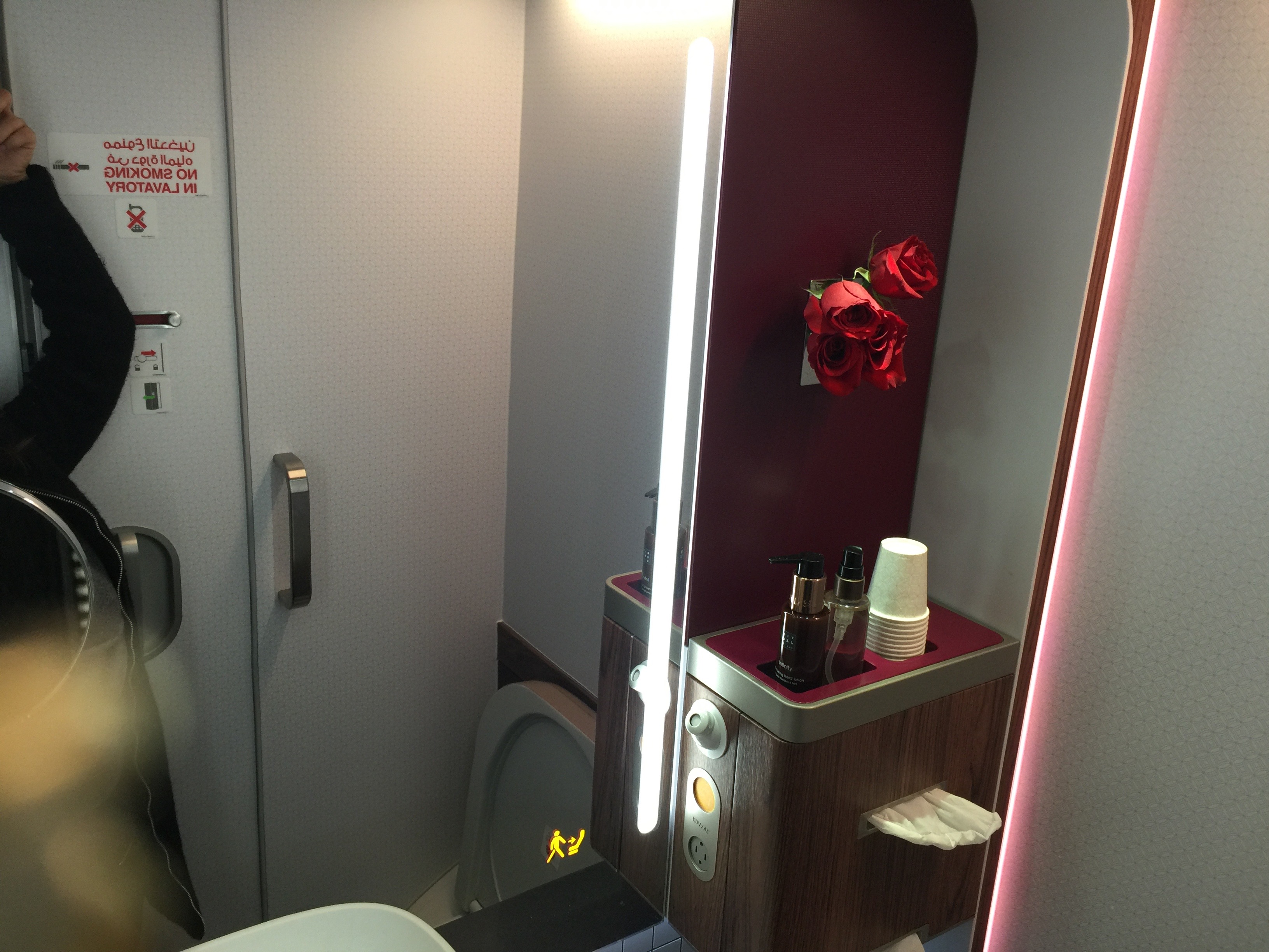 Qatar Airways A380 Business Class Toilet