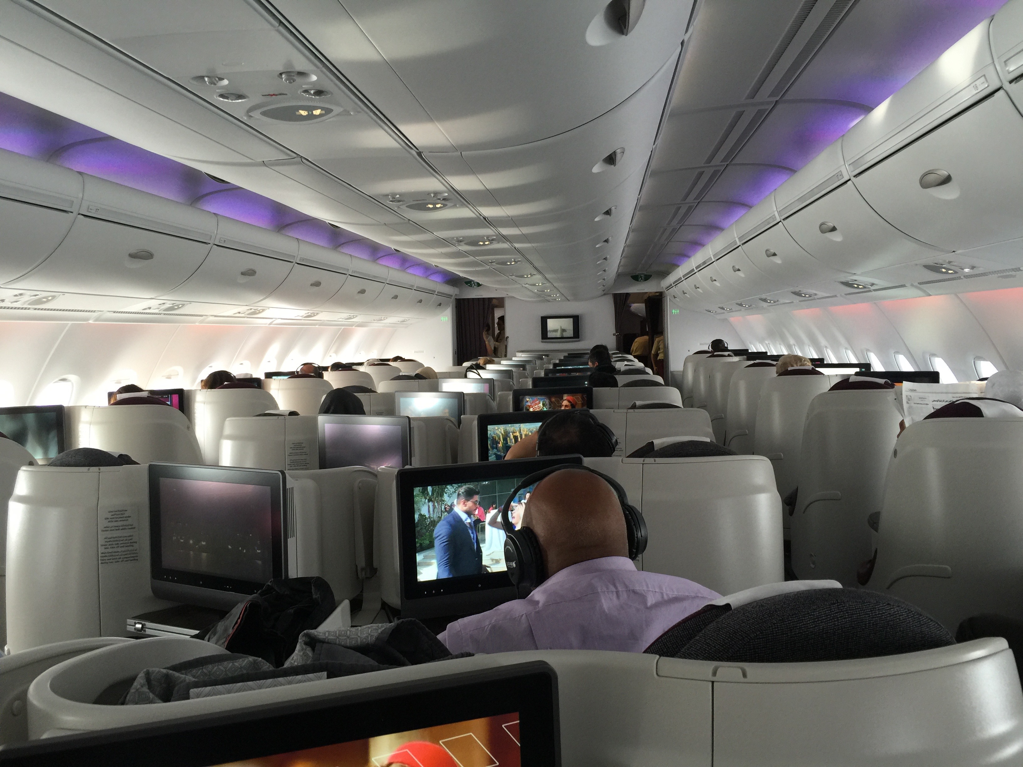 Qatar Aiways A380 Business Class Seat arrangement