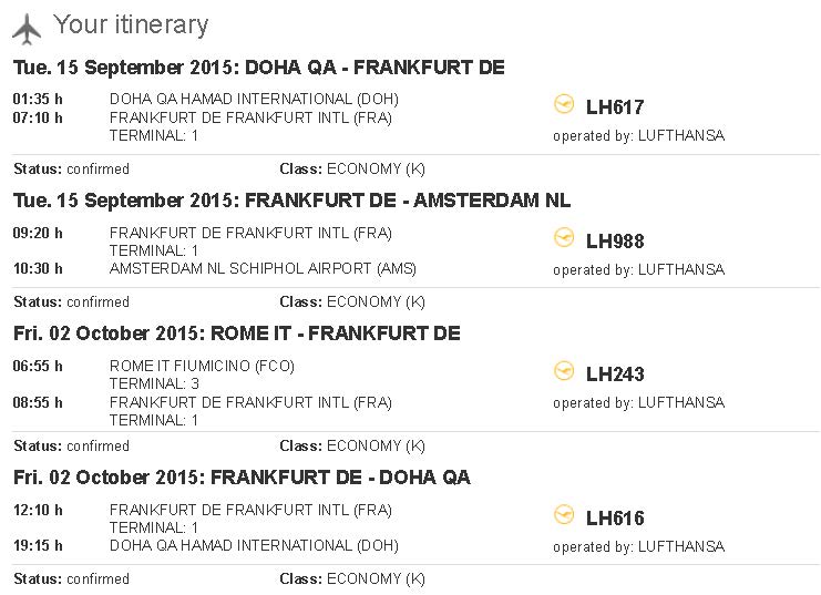 Travellaine Lufthansa Ticket